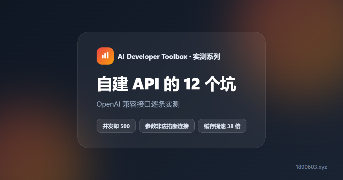 自建 OpenAI 兼容 API 实测：7 个必踩的坑和 3 个致命问题